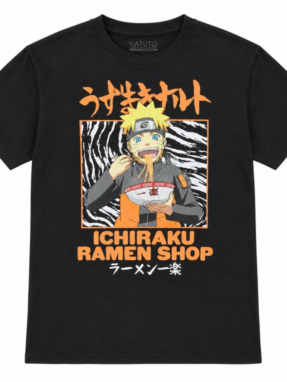 Naruto Shippuden Ichiraku Ramen Shop T-Shirt Mens L Black VIZ Media Anime